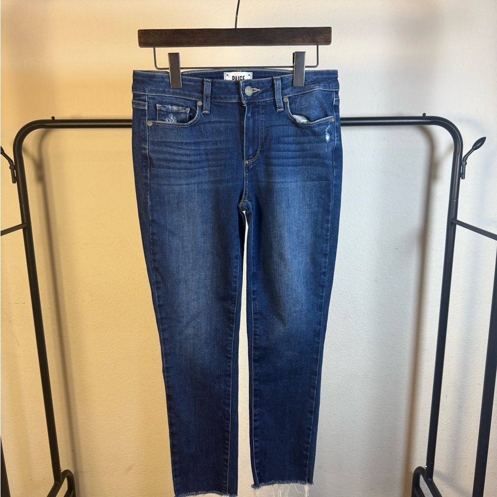 PAIGE Dark Indigo Ankle Jeans
